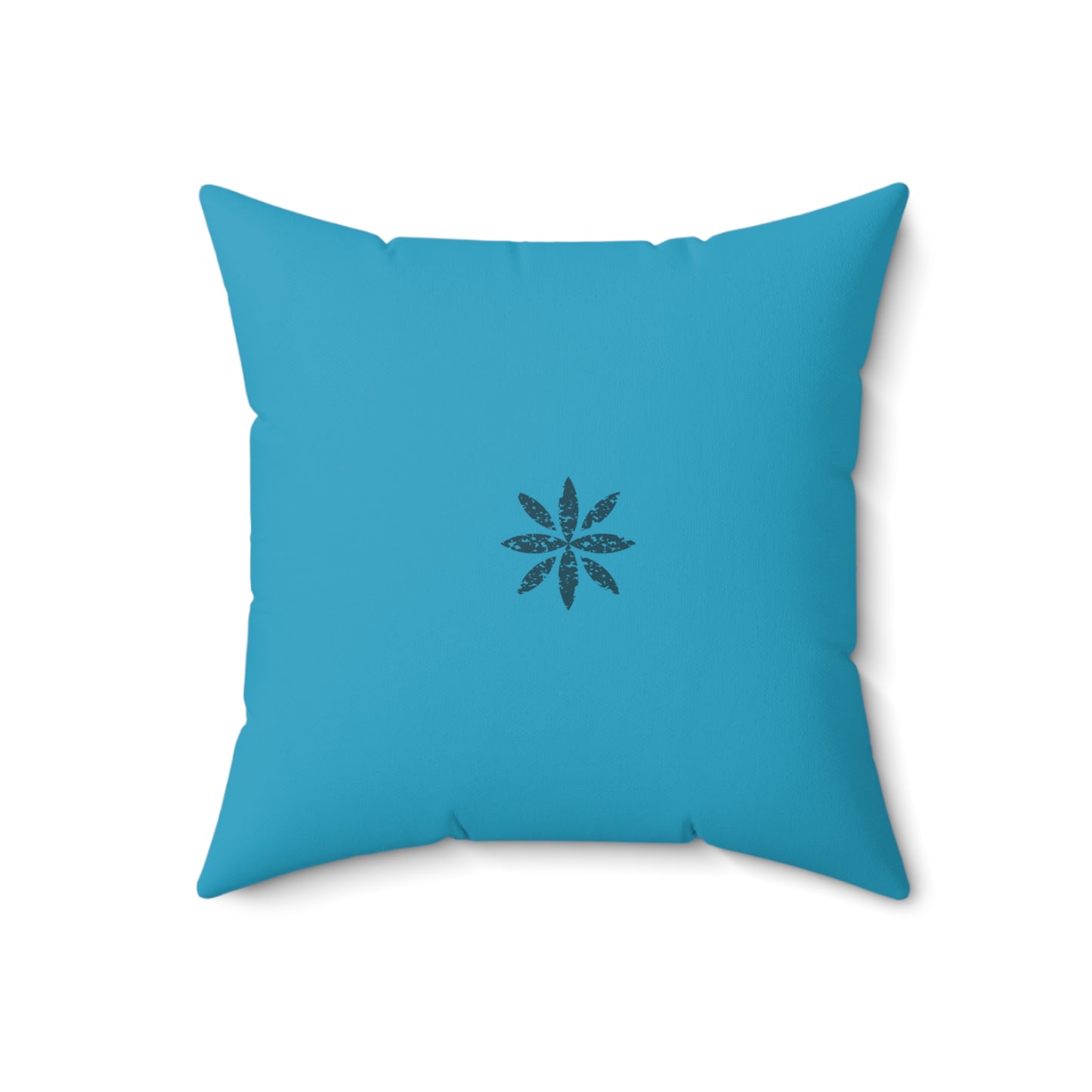 Bohemian Style Square Pillow - Vibrant Aqua Design