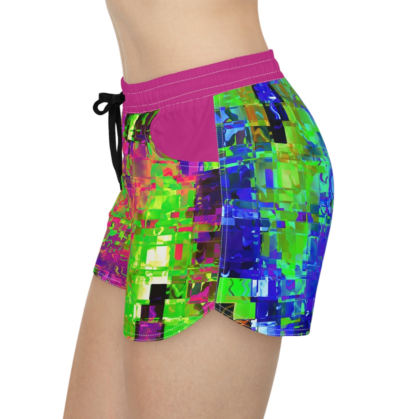 Vibrant Abstract Women’s Casual Shorts - Colorful Summer Wear