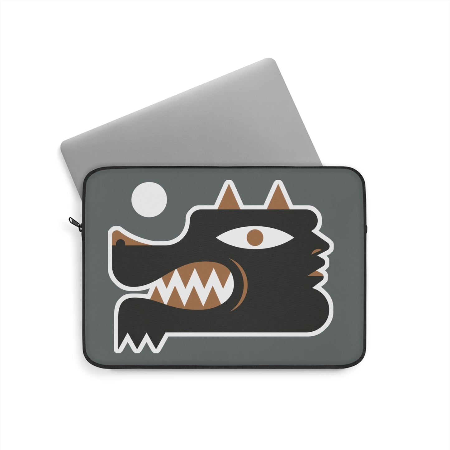 Artistic Wolf Man Laptop Sleeve - Unique Design for Creatives