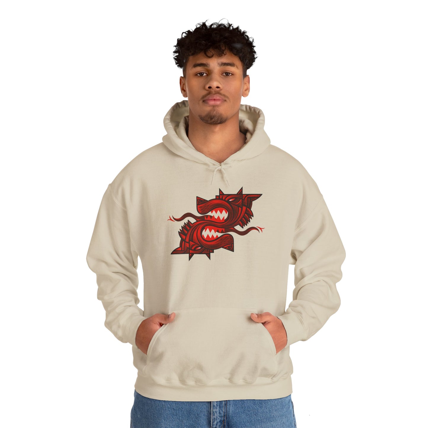 Wolf Graphic Unisex Hoodie – Heavy Blend™ Fleece Sweatshirt for Comfort & Style