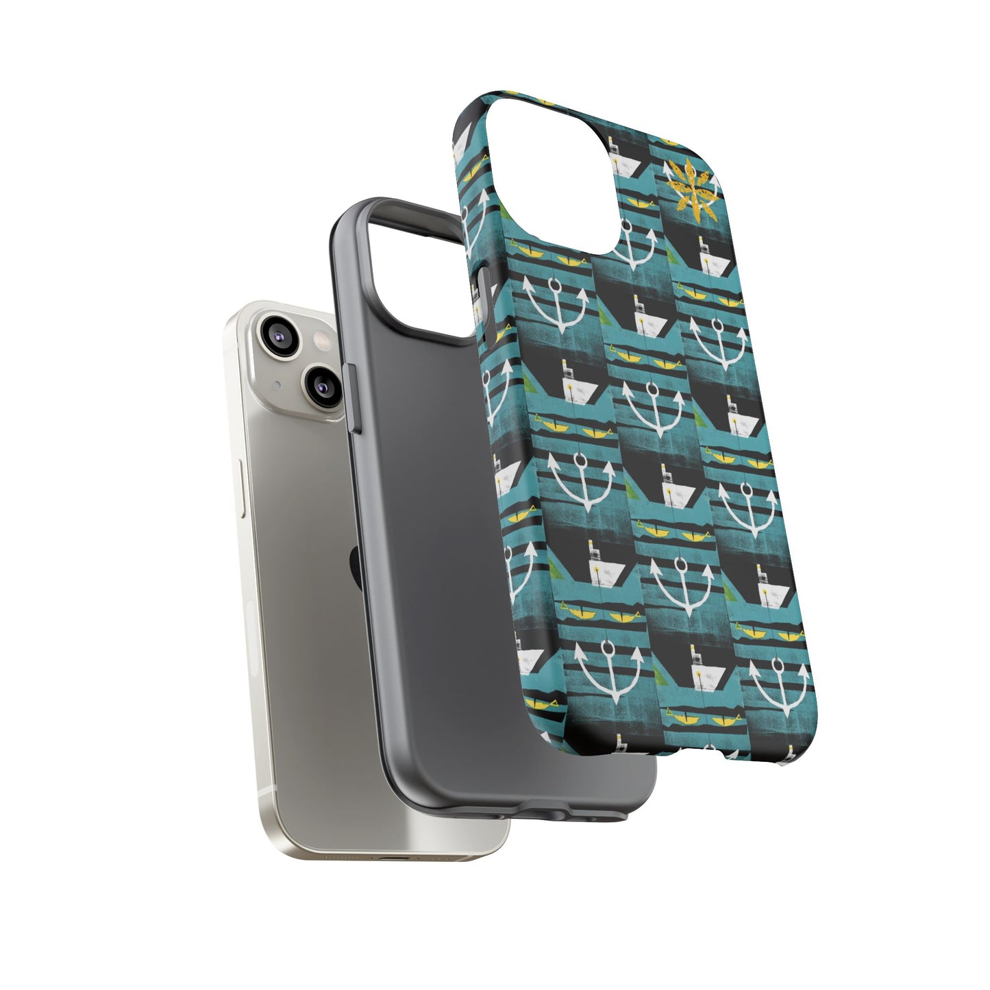 Nautical Tough Case - Waterproof Phone Cover with Marine Design