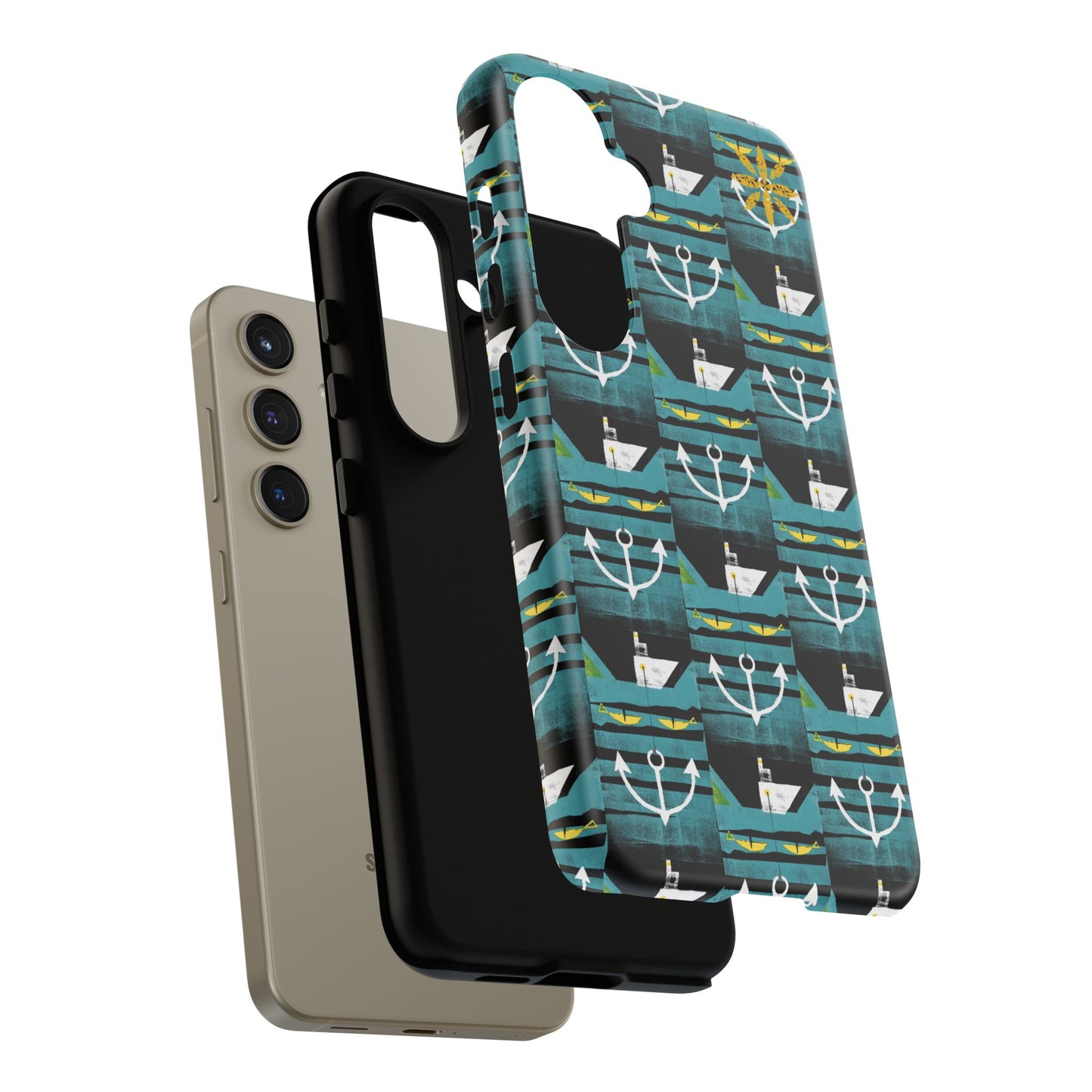 Nautical Tough Case - Waterproof Phone Cover with Marine Design