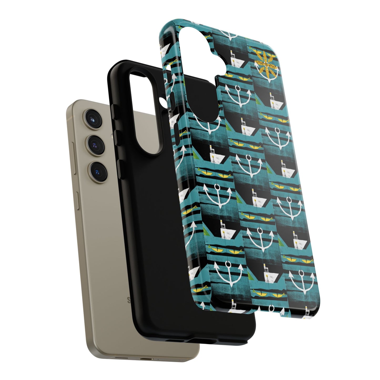 Nautical Tough Case - Waterproof Phone Cover with Marine Design