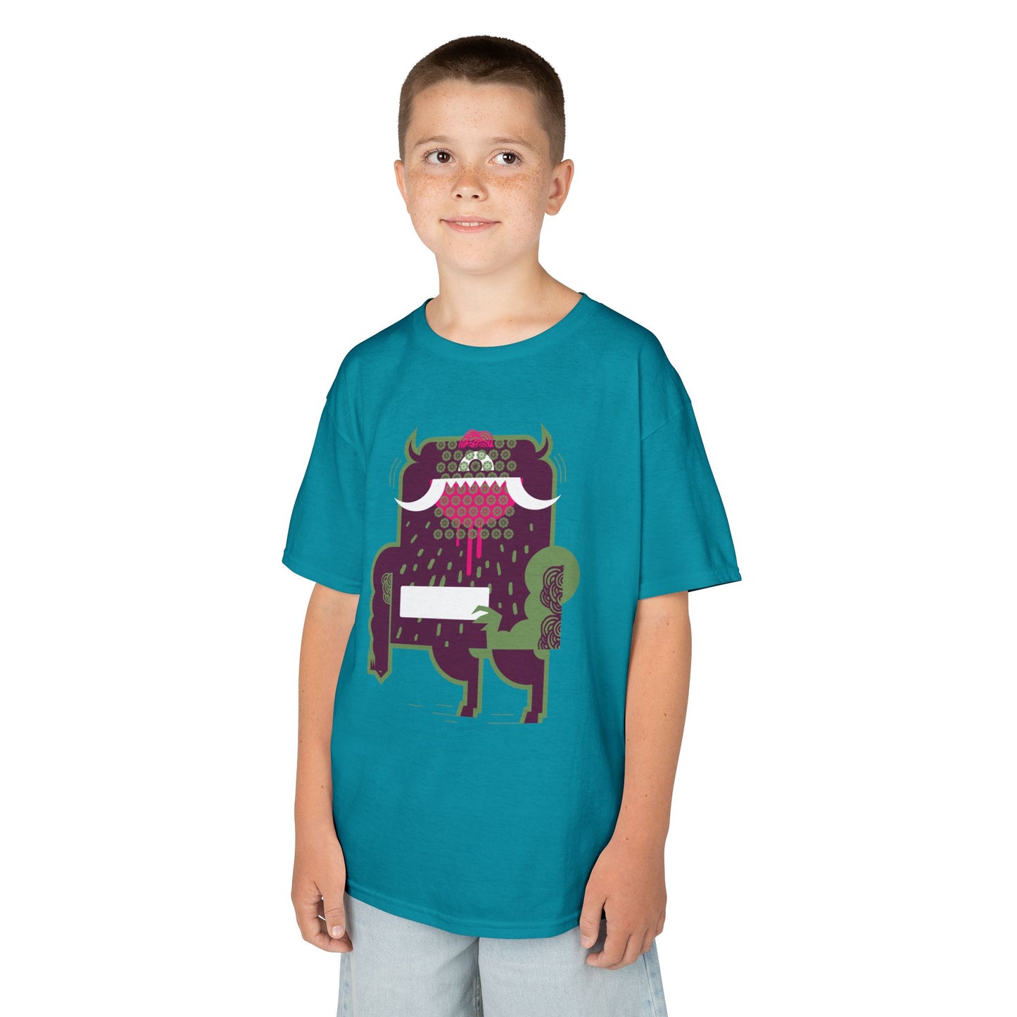 Cool Monster Kids Heavy Cotton™ Tee - Fun Graphic Shirt for Playtime and Parties