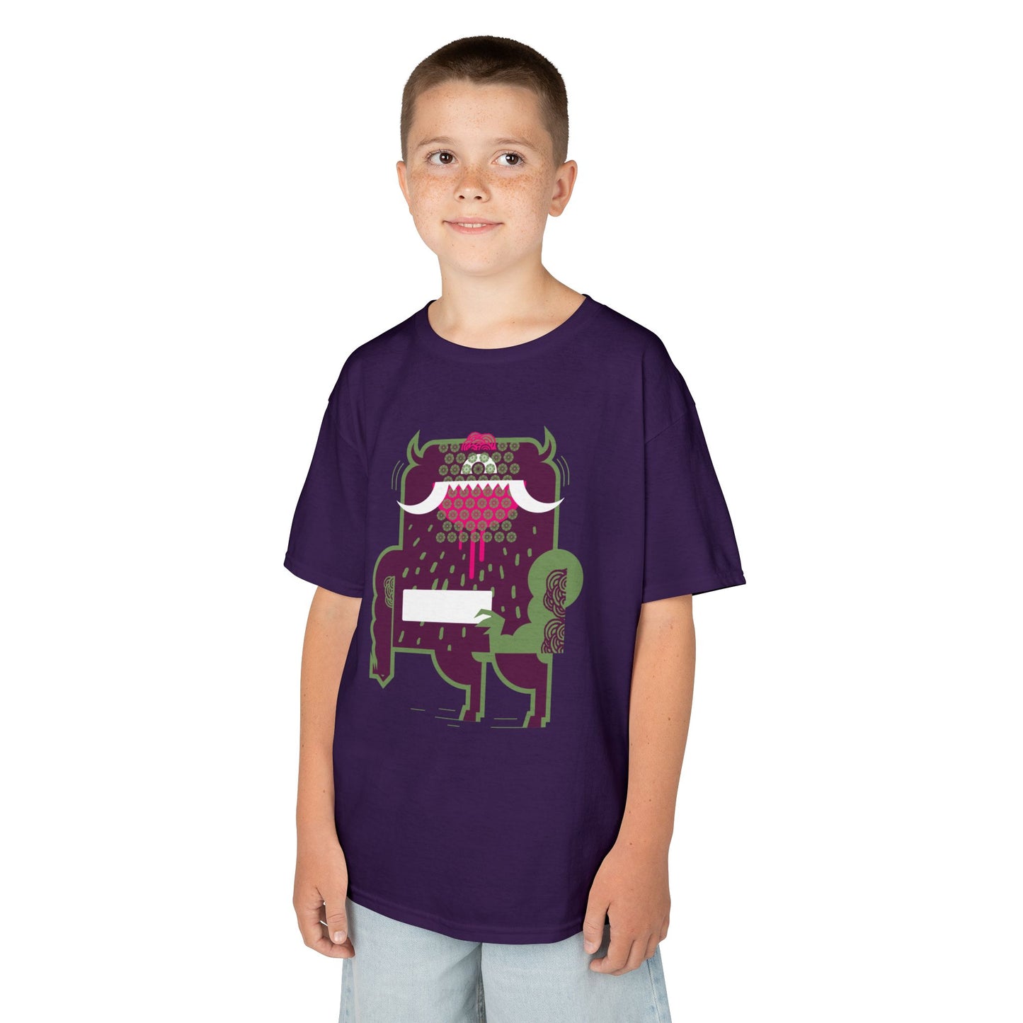 Cool Monster Kids Heavy Cotton™ Tee - Fun Graphic Shirt for Playtime and Parties