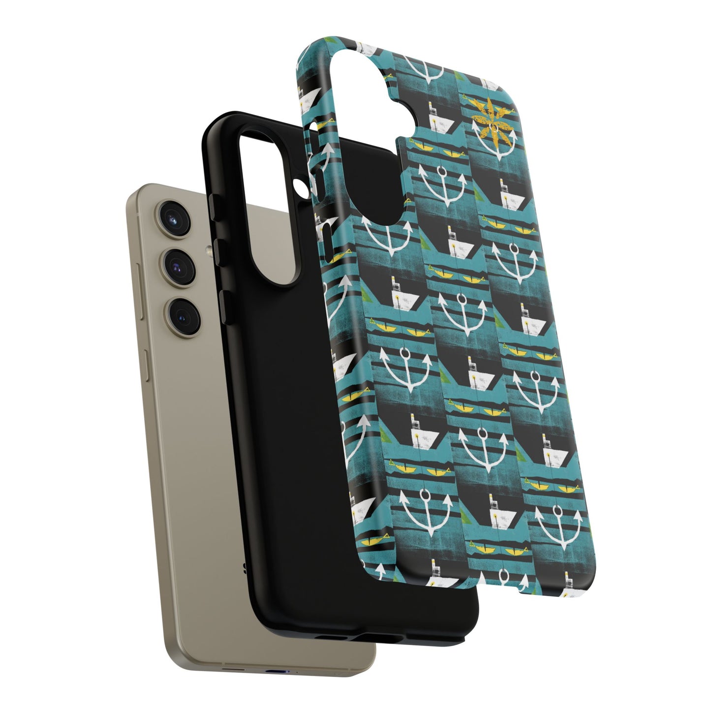 Nautical Tough Case - Waterproof Phone Cover with Marine Design