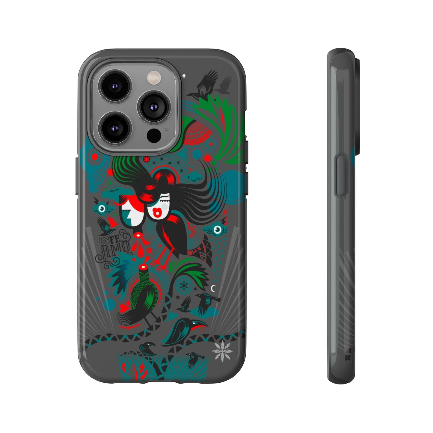 Te Amo BlackBirds - Rugged Phone Case