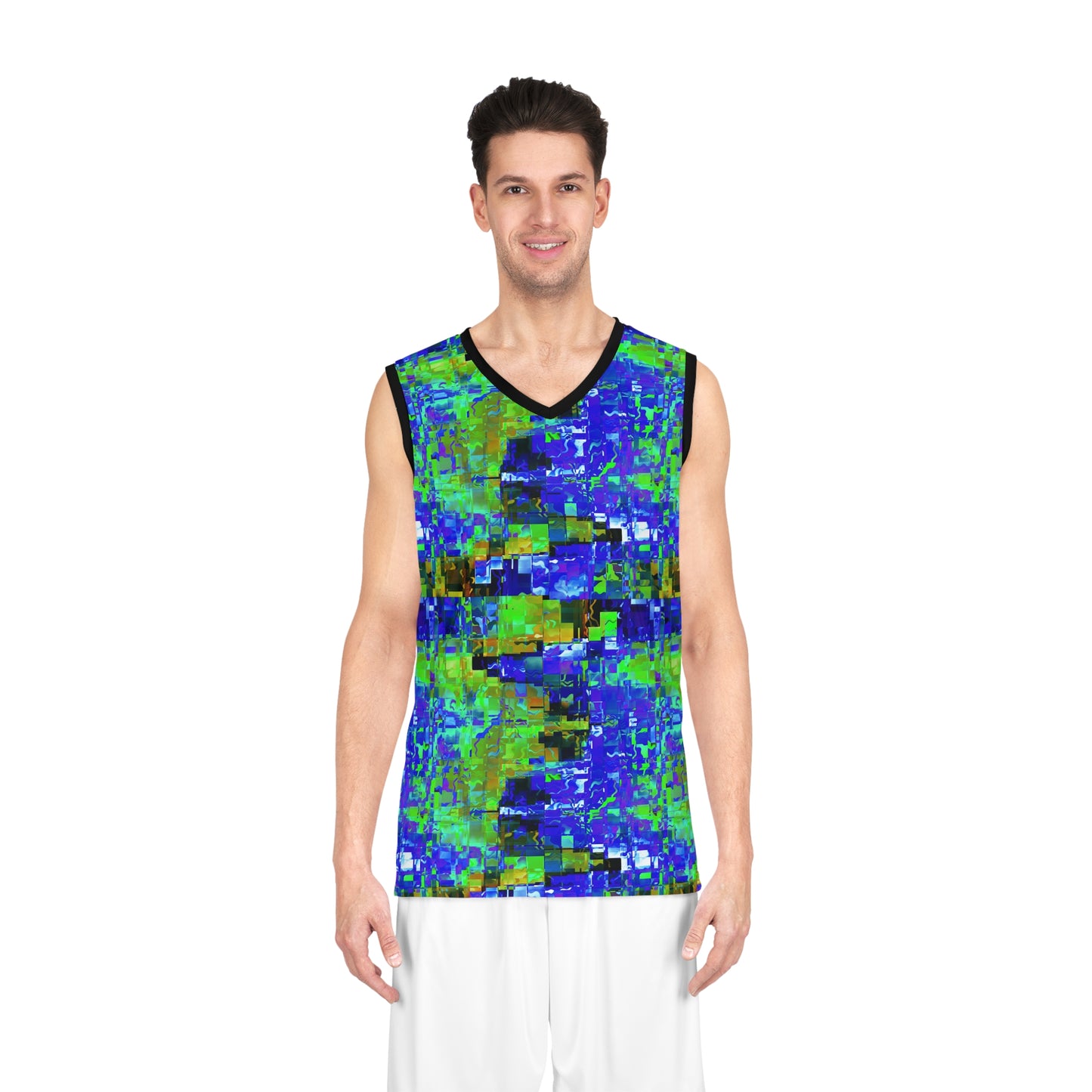 Vibrant Abstract Basketball Jersey for Sports and Fans