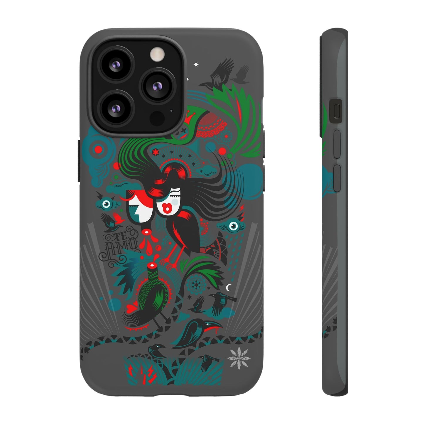 Te Amo BlackBirds - Rugged Phone Case