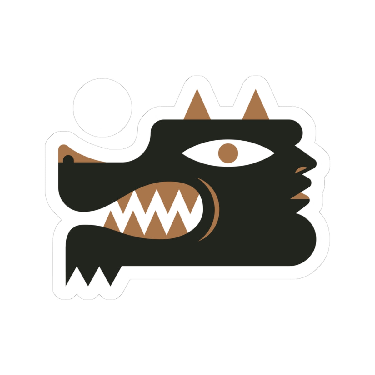 Bold Wolf Man Kiss-Cut Stickers - Eye-Catching Art for Laptops & Water Bottles