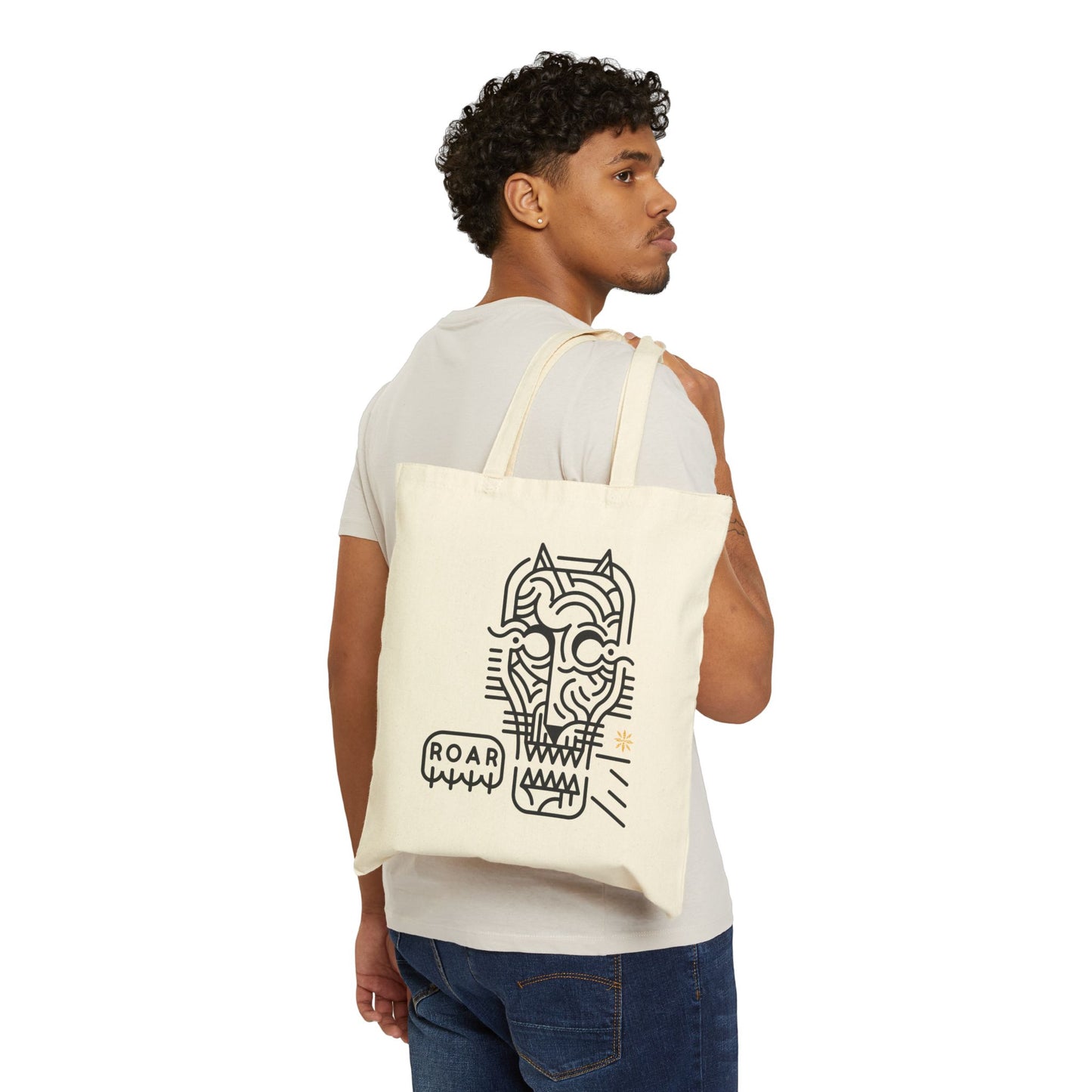 Roar Cotton Canvas Tote Bag