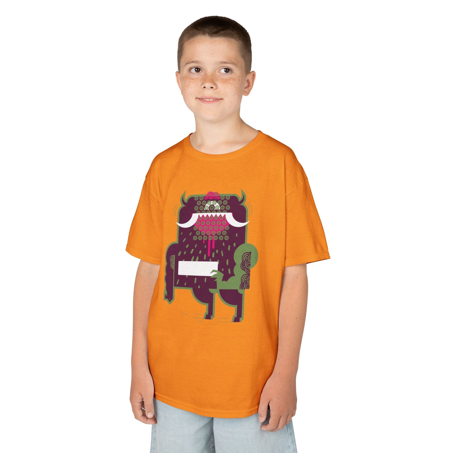 Cool Monster Kids Heavy Cotton™ Tee - Fun Graphic Shirt for Playtime and Parties