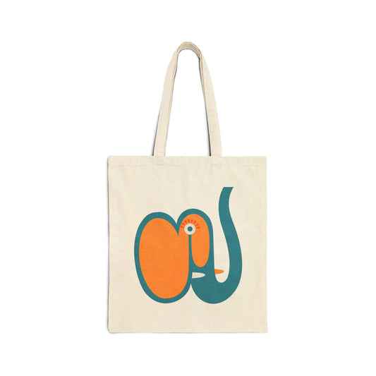 Elefant Eco-Friendly Cotton Canvas Tote Bag with Unique Elephant Design