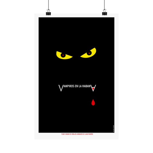 Vampiros en la Habana Poster — Minimal Vampire Eyes Matte Vertical Wall Art