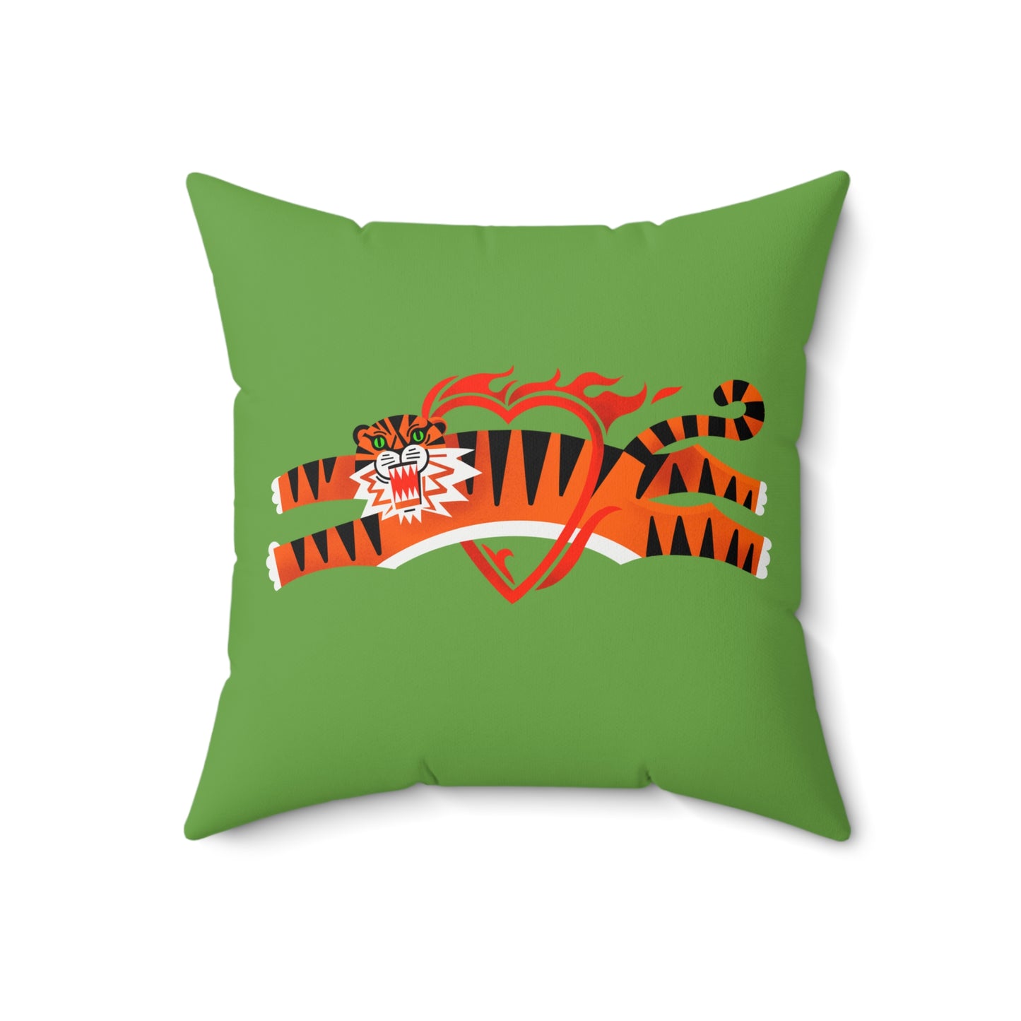 Decorative Square Pillow with tiger in love - Perfect for Home Décor and Gifting