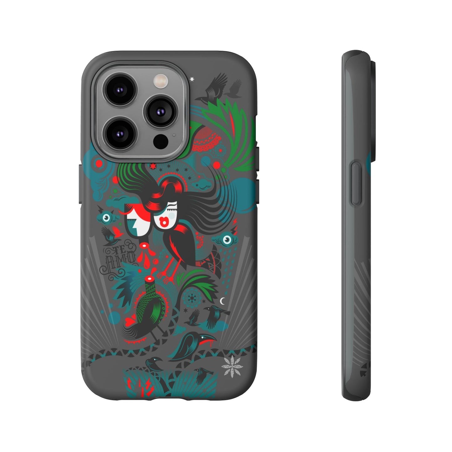 Te Amo BlackBirds - Rugged Phone Case