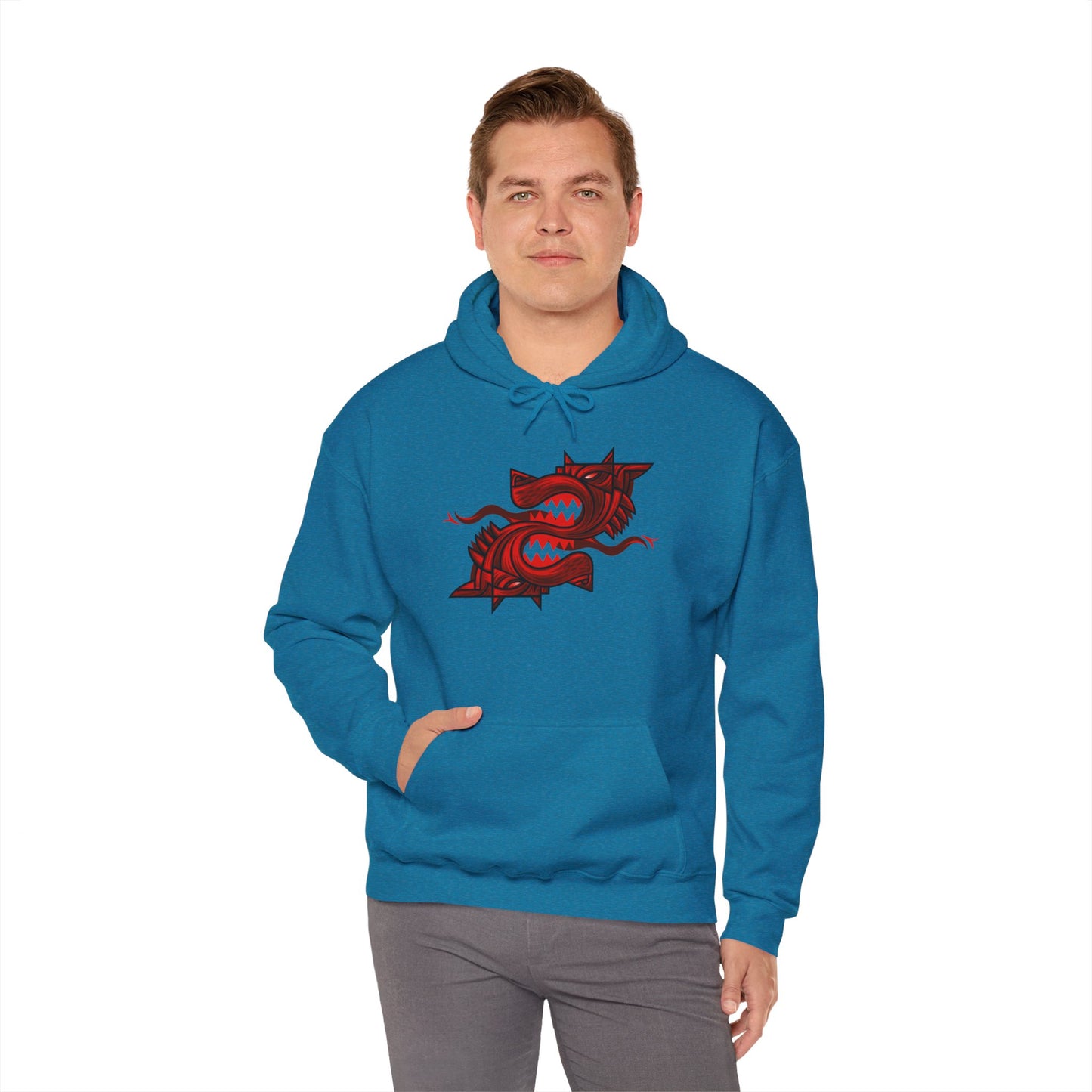 Wolf Graphic Unisex Hoodie – Heavy Blend™ Fleece Sweatshirt for Comfort & Style