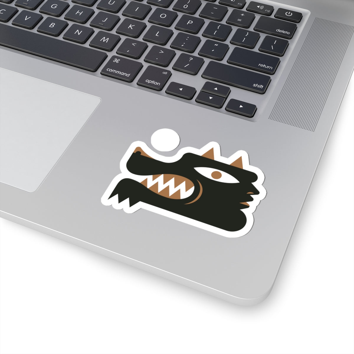 Bold Wolf Man Kiss-Cut Stickers - Eye-Catching Art for Laptops & Water Bottles