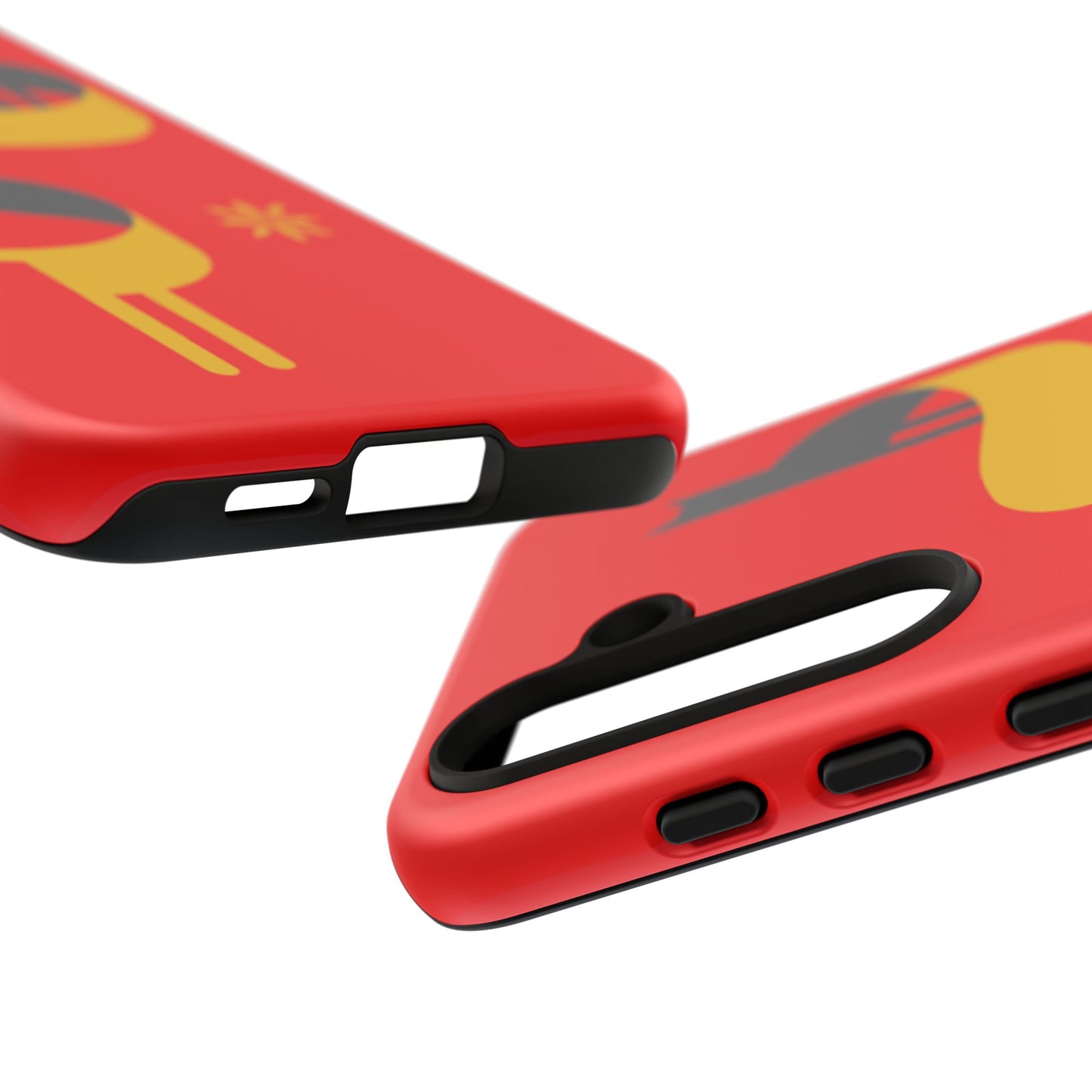 FlatCat Rugged Phone Case - Durable Red Cover