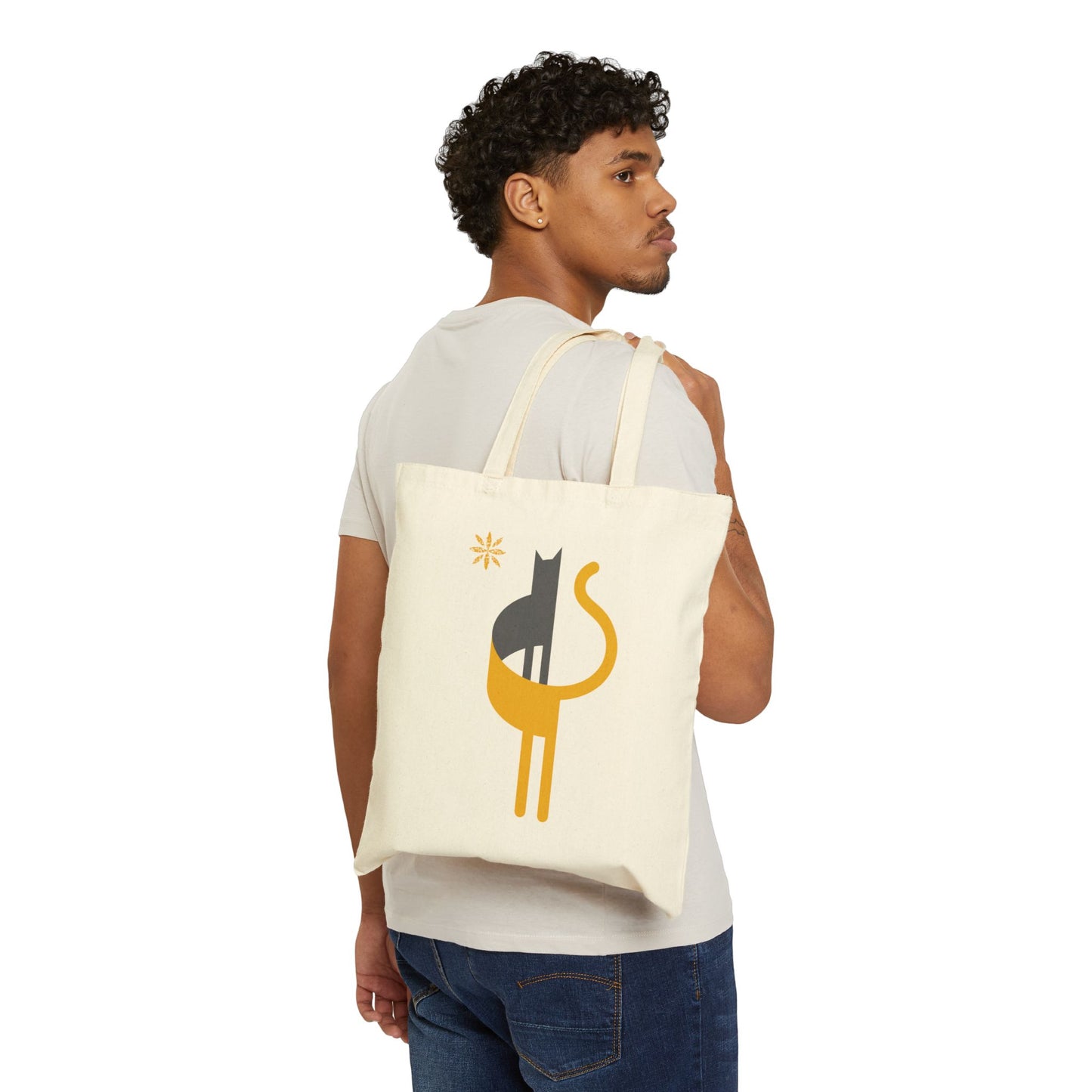 FlatCat Cotton Canvas Tote Bag