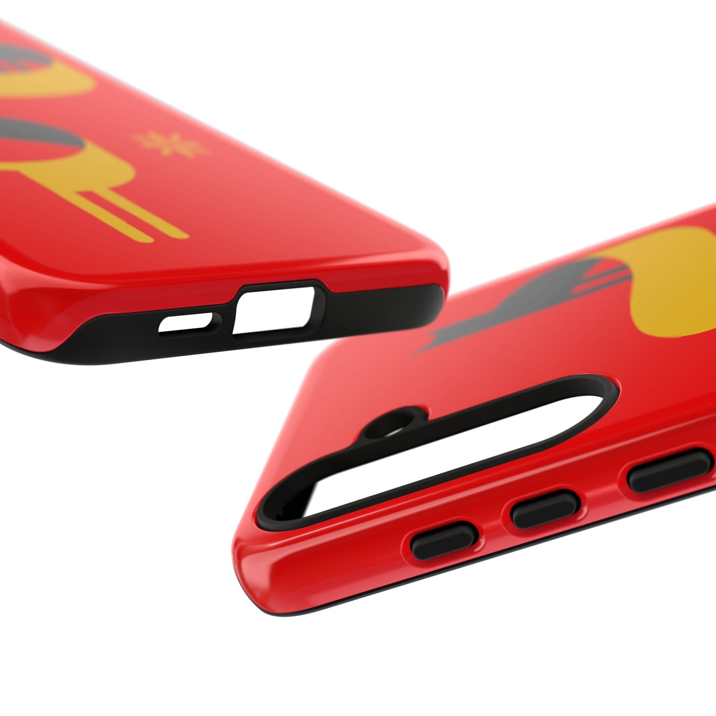 FlatCat Rugged Phone Case - Durable Red Cover