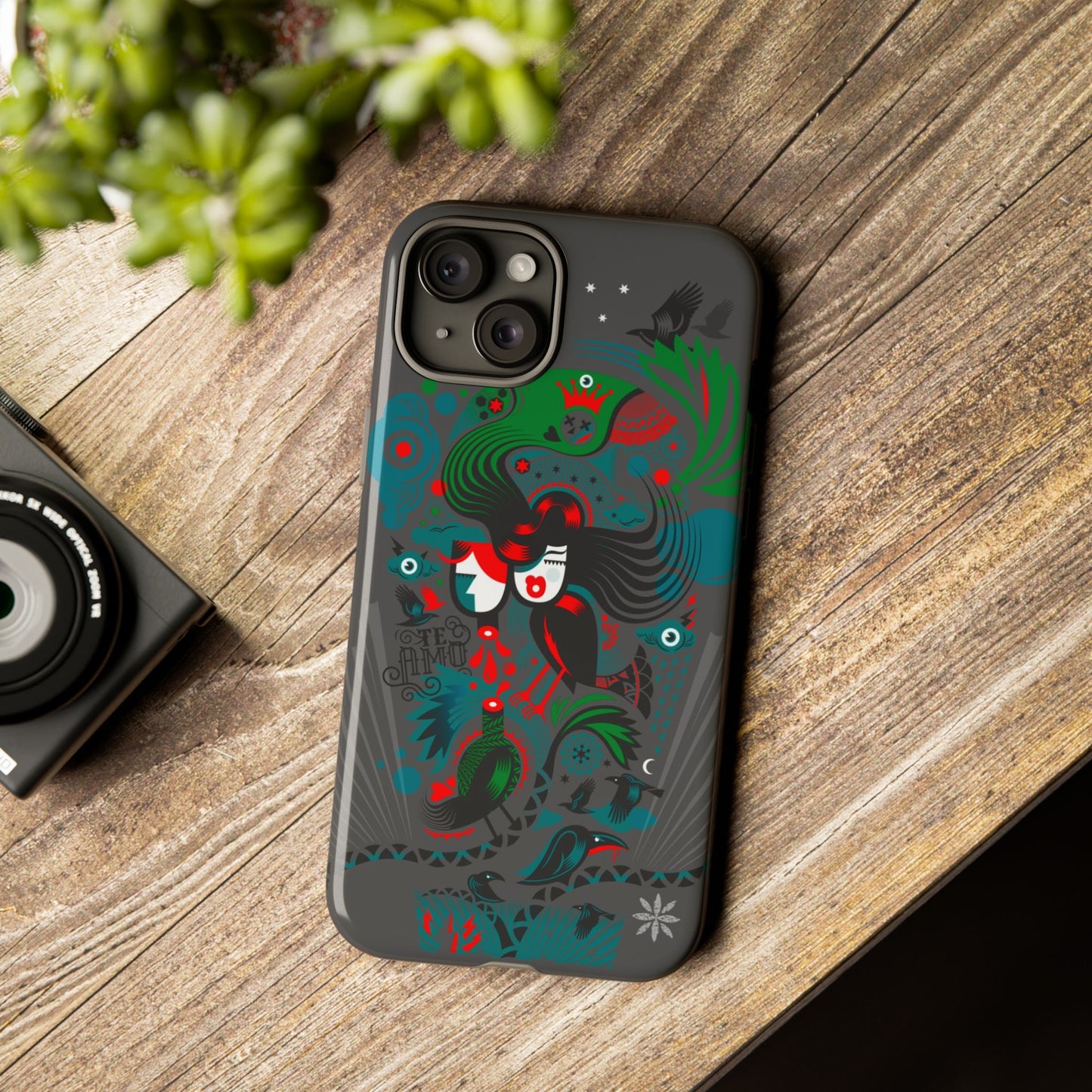 Te Amo BlackBirds - Rugged Phone Case