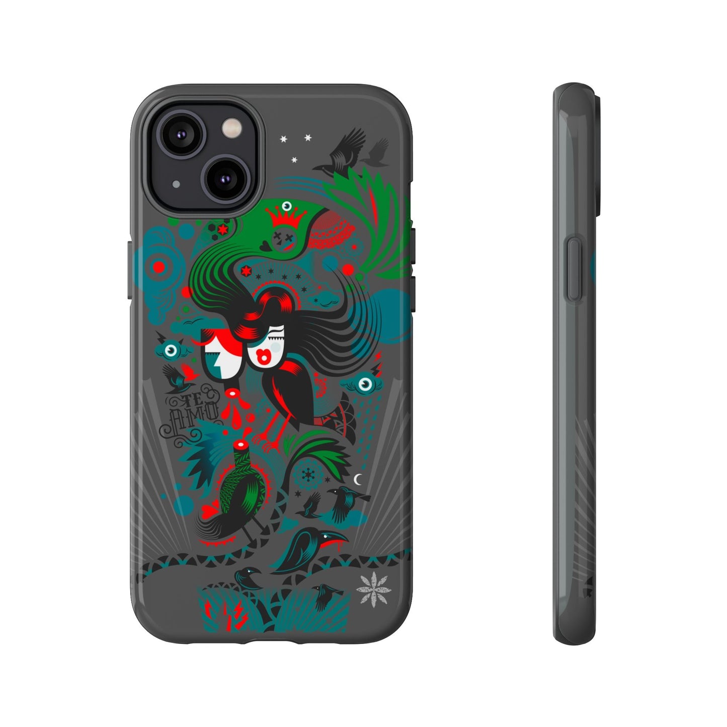 Te Amo Black Birds - Rugged Phone Case