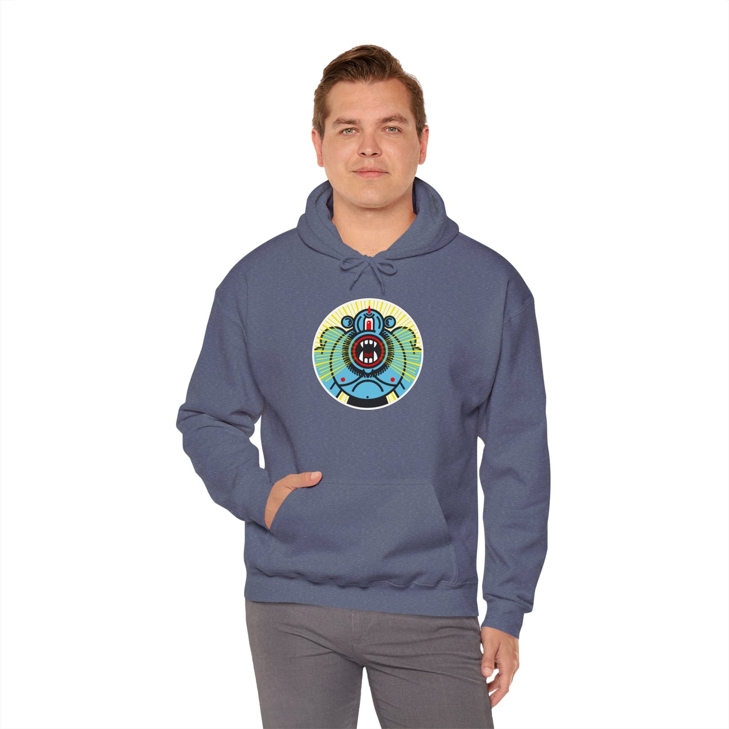 Ciclope Unisex Hoodie – Heavy Blend™ Fleece Sweatshirt with Bold Cyclops Design