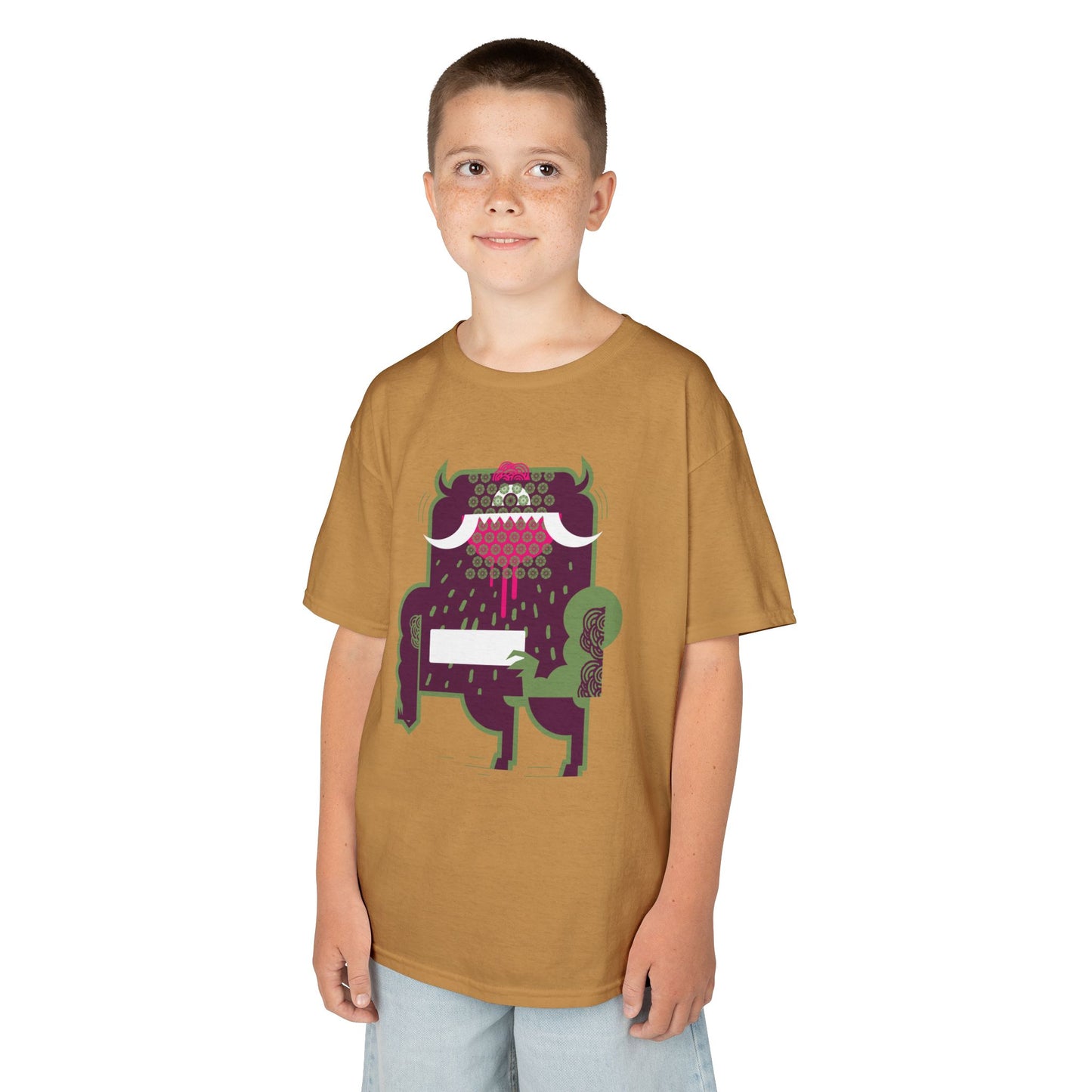 Cool Monster Kids Heavy Cotton™ Tee - Fun Graphic Shirt for Playtime and Parties