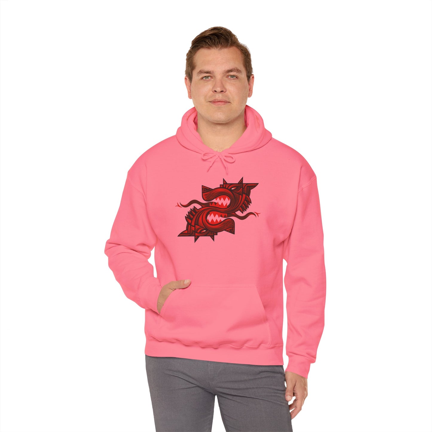 Wolf Graphic Unisex Hoodie – Heavy Blend™ Fleece Sweatshirt for Comfort & Style