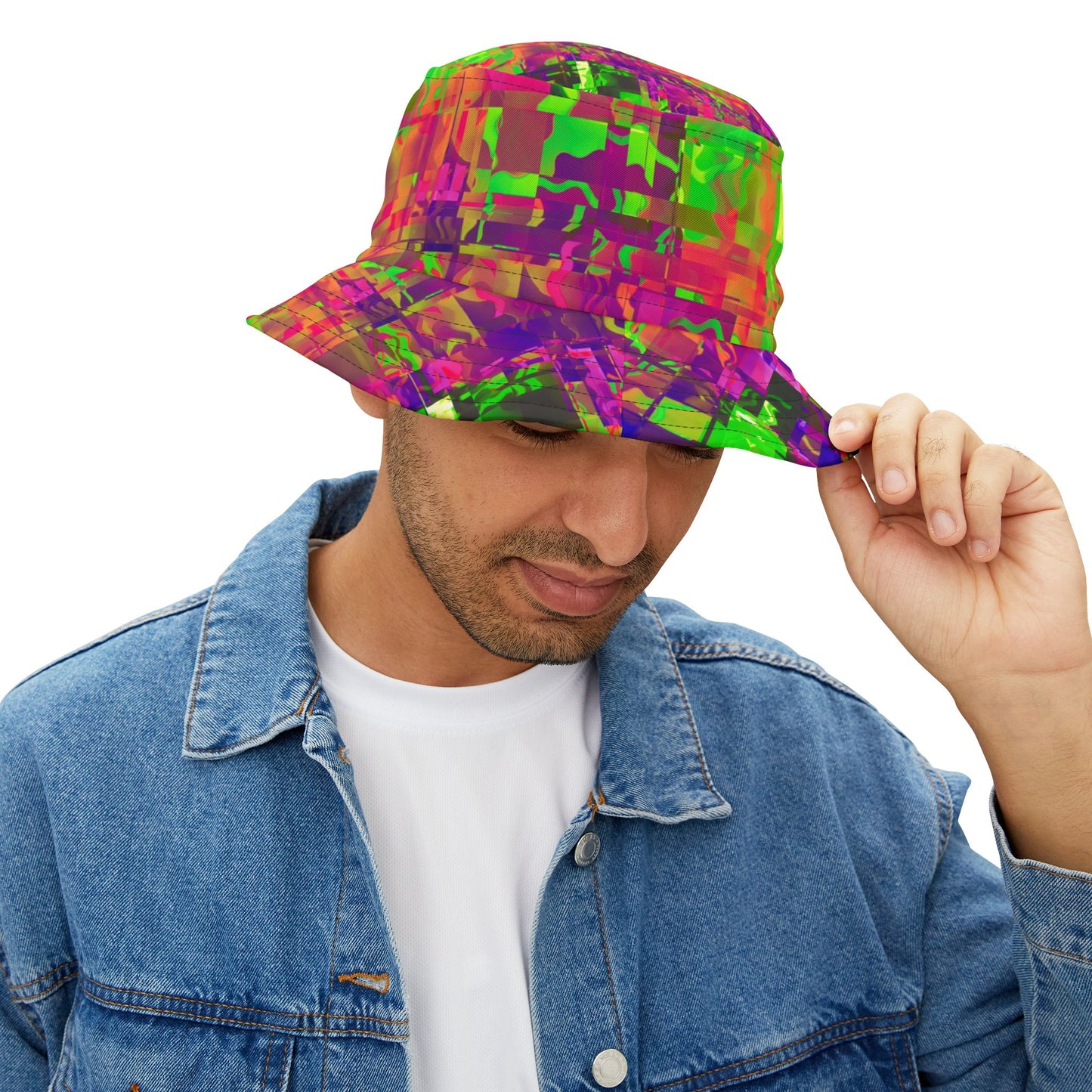 Vibrant Abstract Bucket Hat | Colorful Summer Accessory
