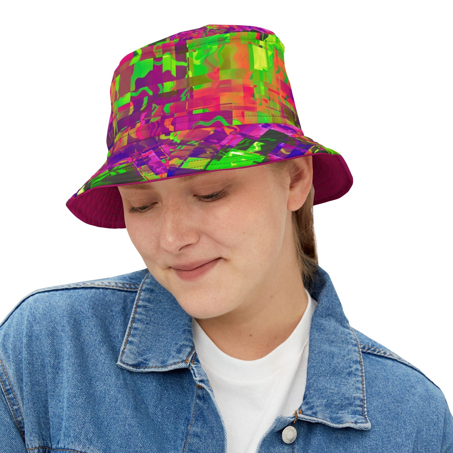 Vibrant Abstract Bucket Hat | Colorful Summer Accessory