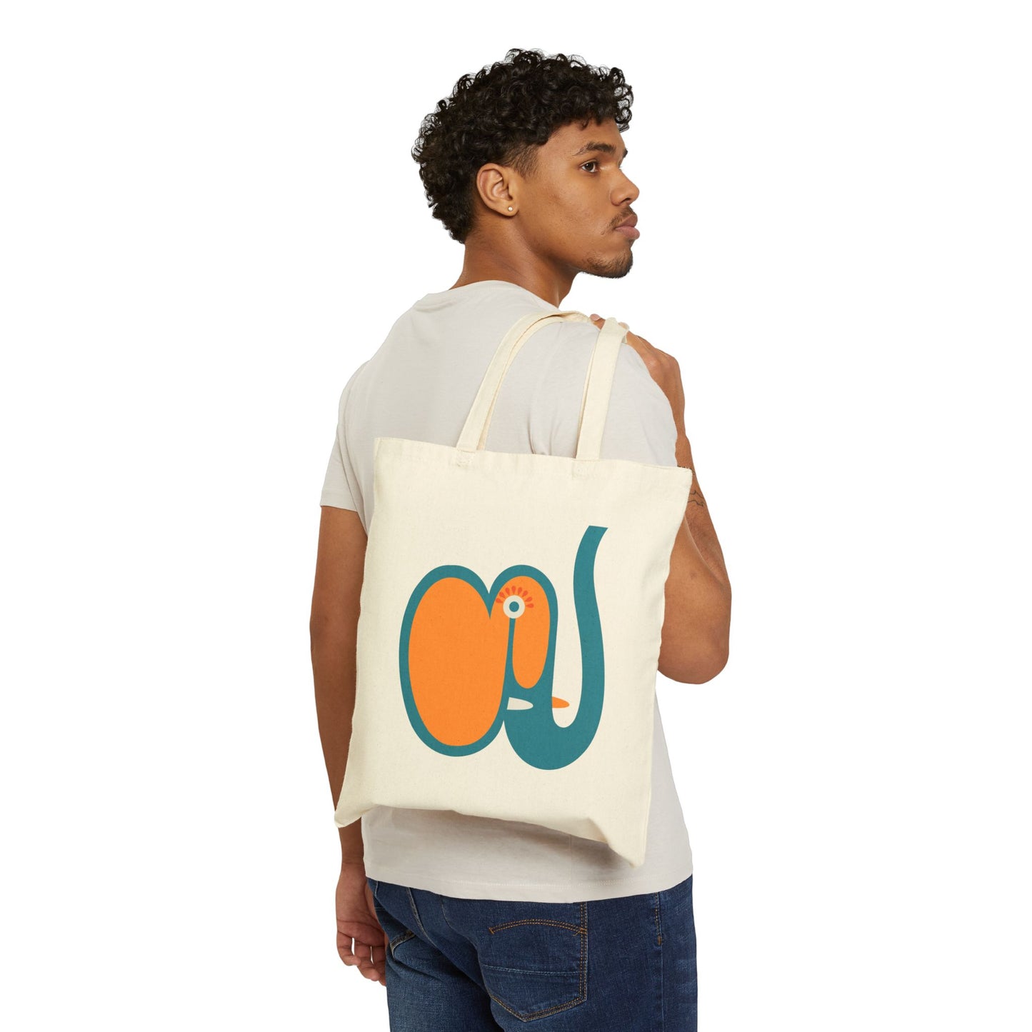 Elefant Eco-Friendly Cotton Canvas Tote Bag with Unique Elephant Design