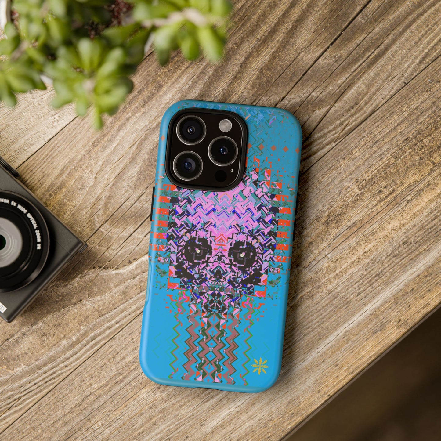 Pixel Skull - Rugged Phone Case