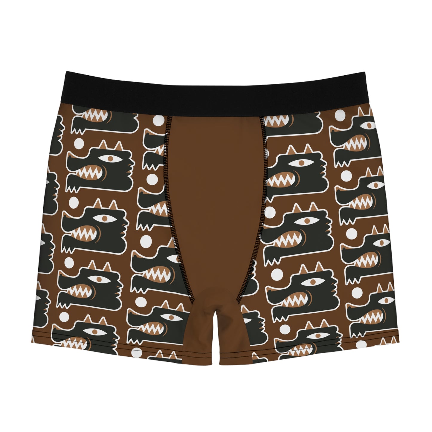 Men's Boxer Briefs with Bold Wolf Man Print - Comfortable and Stylish Underwear for Everyday Wear