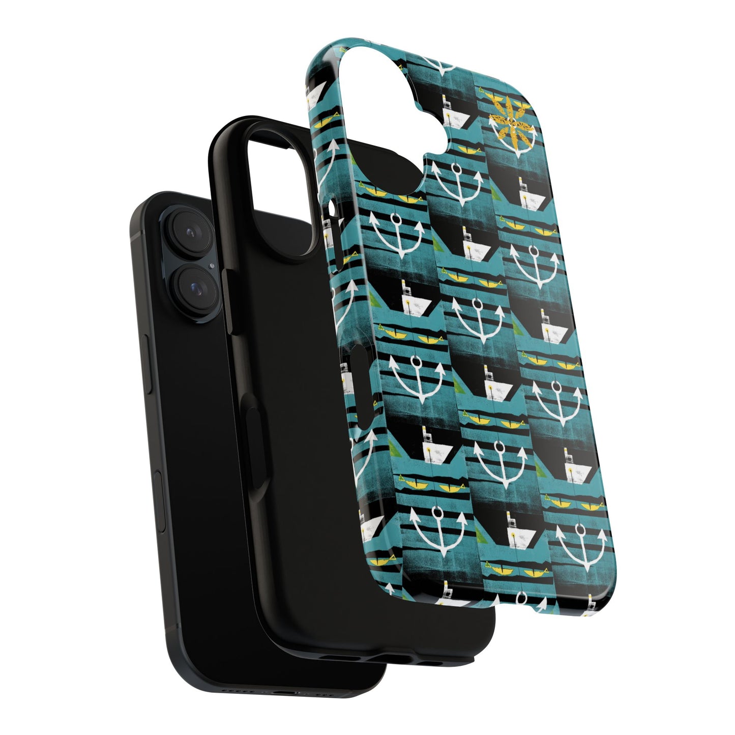 Nautical Tough Case - Waterproof Phone Cover with Marine Design