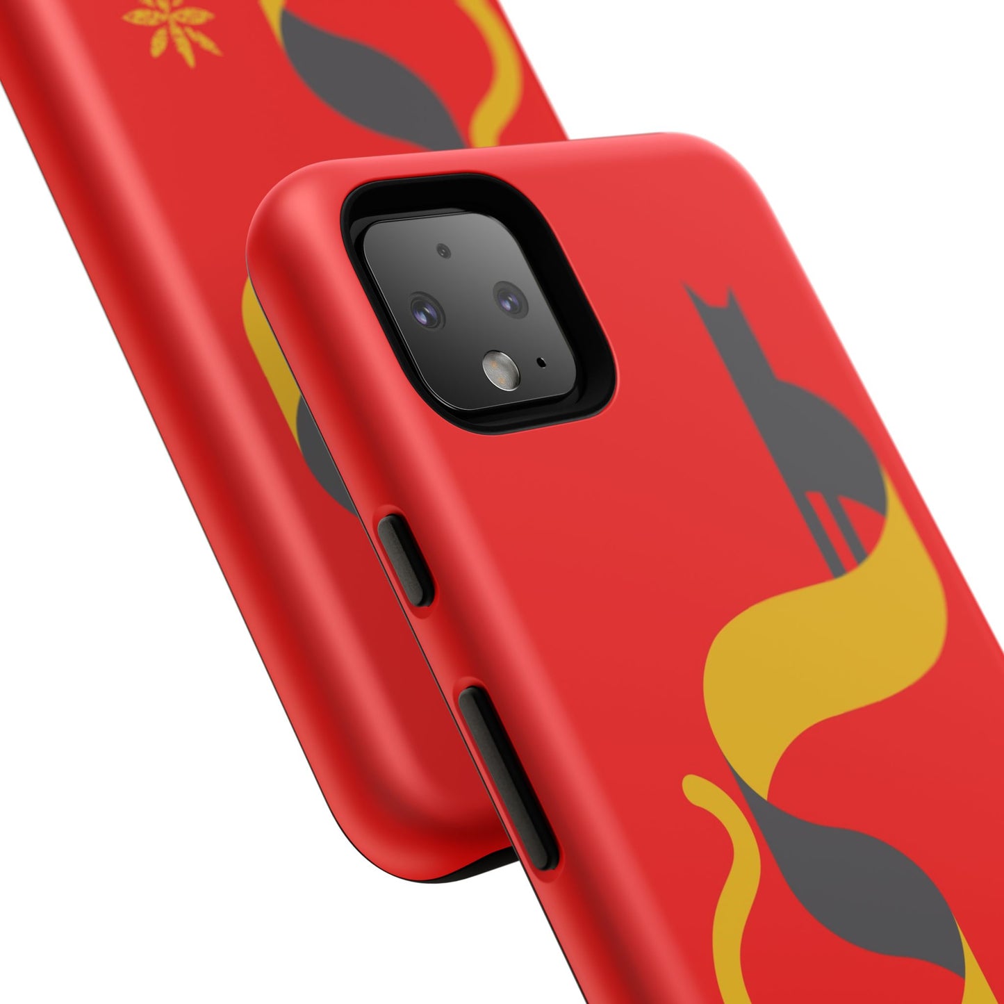 FlatCat Rugged Phone Case - Durable Red Cover