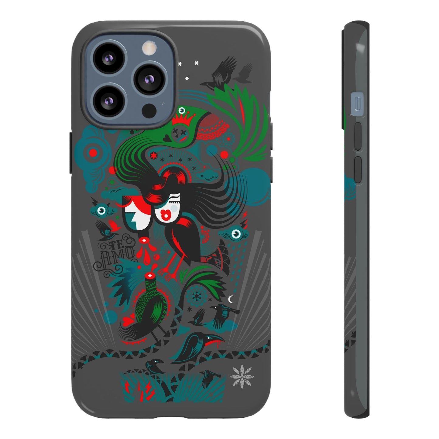 Te Amo Black Birds - Rugged Phone Case