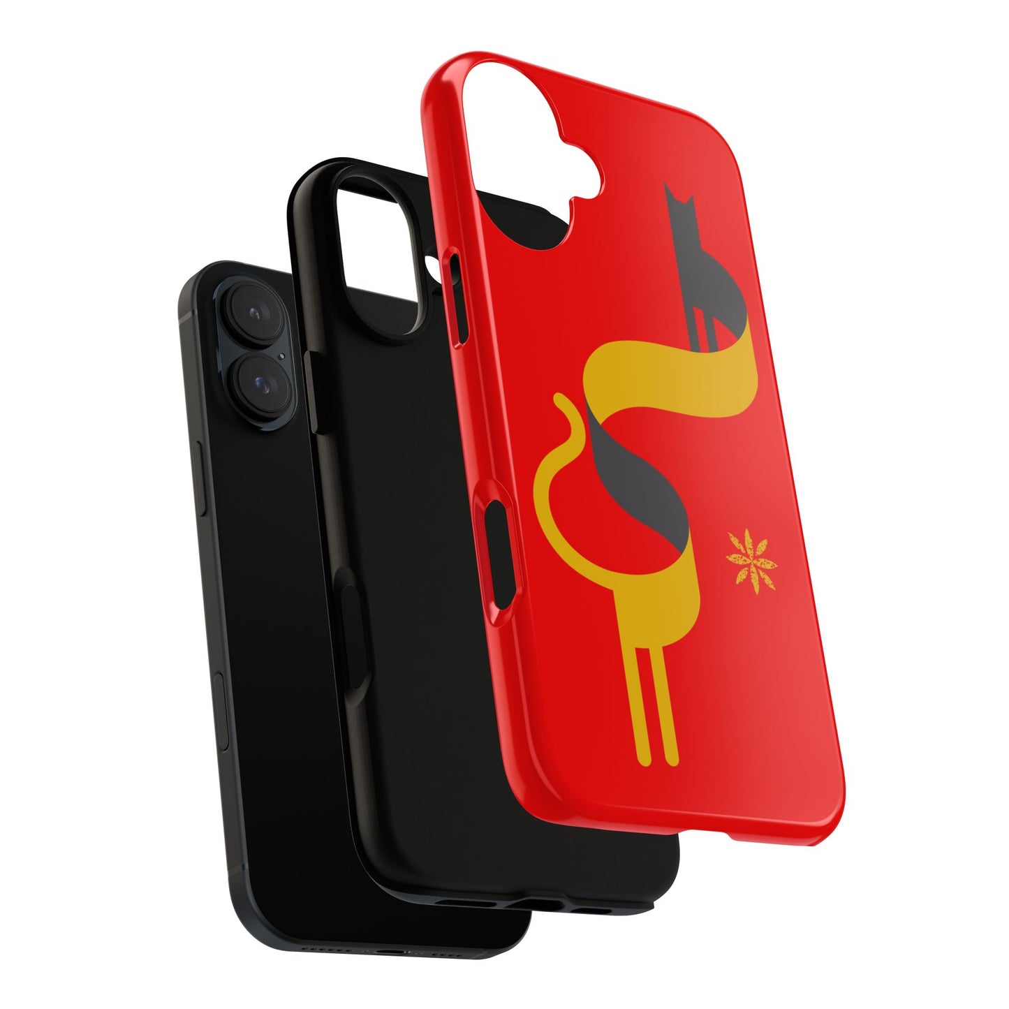 FlatCat Rugged Phone Case - Durable Red Cover