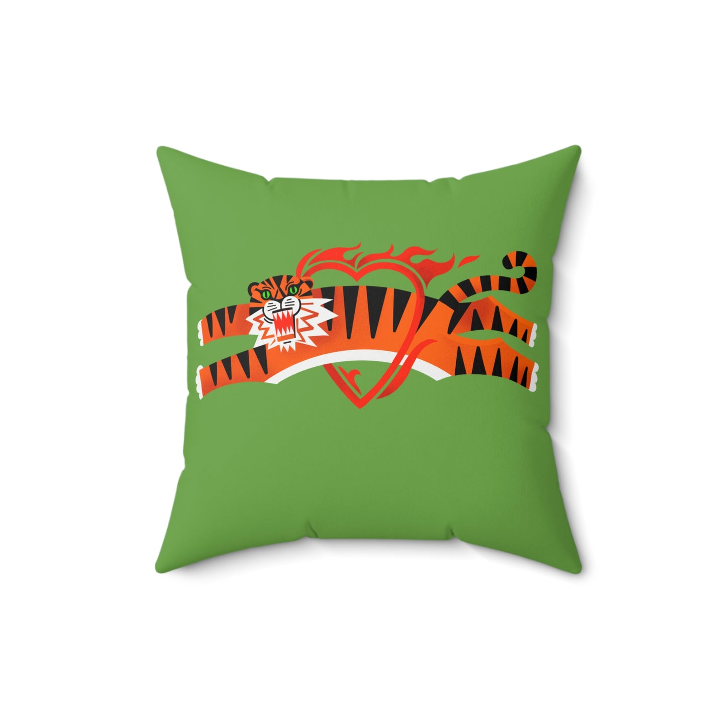 Decorative Square Pillow with tiger in love - Perfect for Home Décor and Gifting