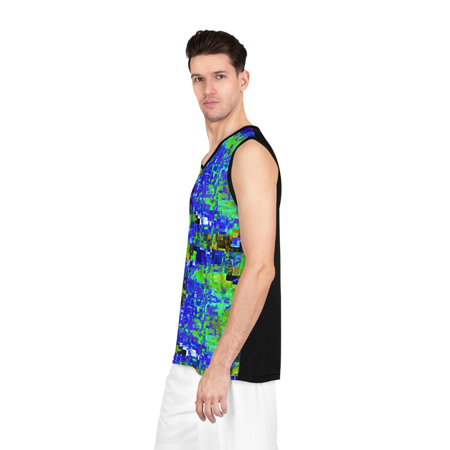 Vibrant Abstract Basketball Jersey for Sports and Fans