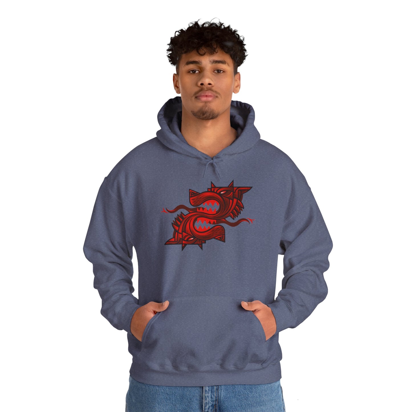 Wolf Graphic Unisex Hoodie – Heavy Blend™ Fleece Sweatshirt for Comfort & Style