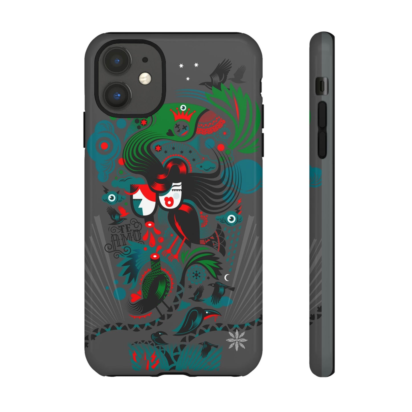 Te Amo BlackBirds - Rugged Phone Case