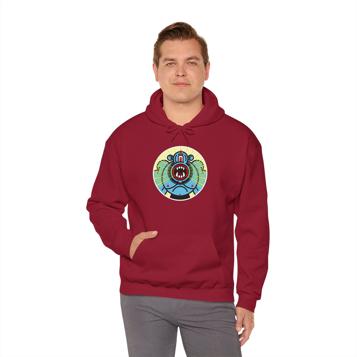 Ciclope Unisex Hoodie – Heavy Blend™ Fleece Sweatshirt with Bold Cyclops Design