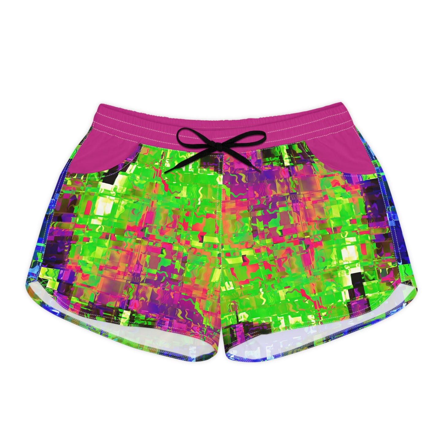 Vibrant Abstract Women’s Casual Shorts - Colorful Summer Wear