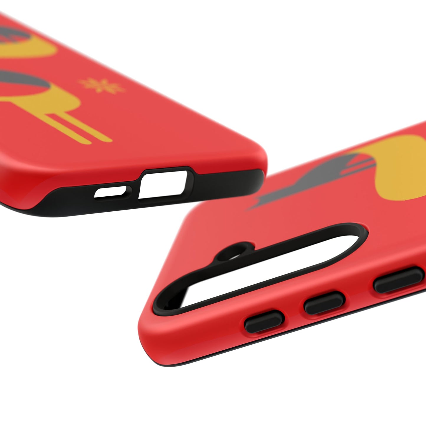 FlatCat Rugged Phone Case - Durable Red Cover