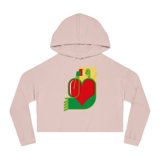 Heartfelt Love Cropped Hoodie for Women | Stylish & Comfortable Sweatshirt