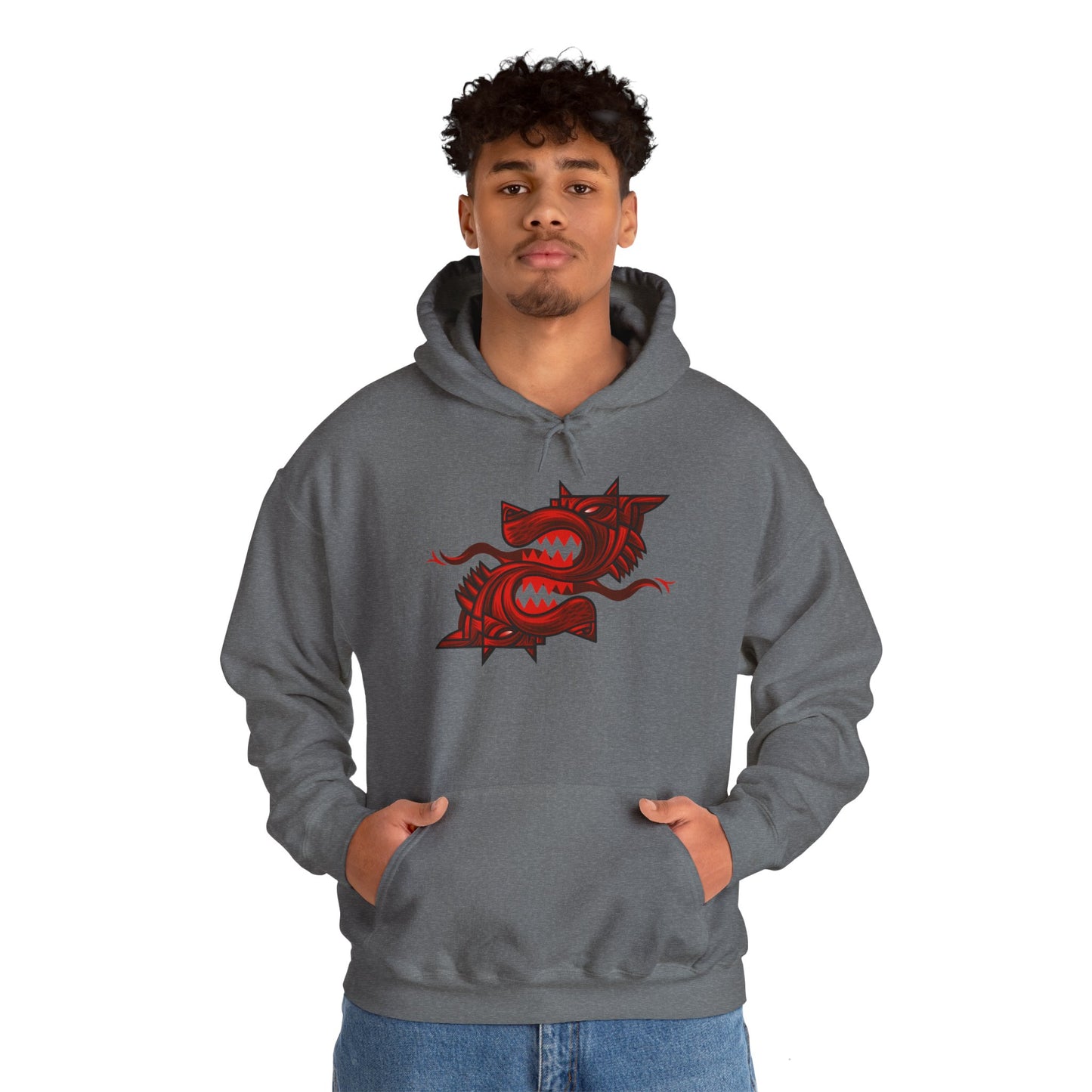 Wolf Graphic Unisex Hoodie – Heavy Blend™ Fleece Sweatshirt for Comfort & Style