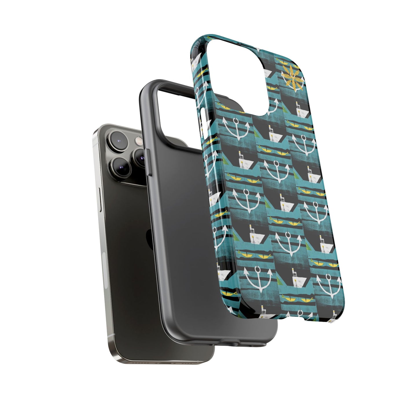 Nautical Tough Case - Waterproof Phone Cover with Marine Design