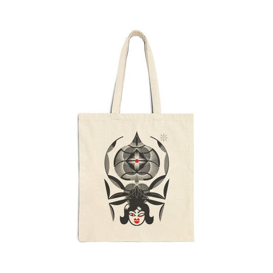 Gothic Goddess Cotton Canvas Tote Bag - Eco-Friendly, Stylish & Practical